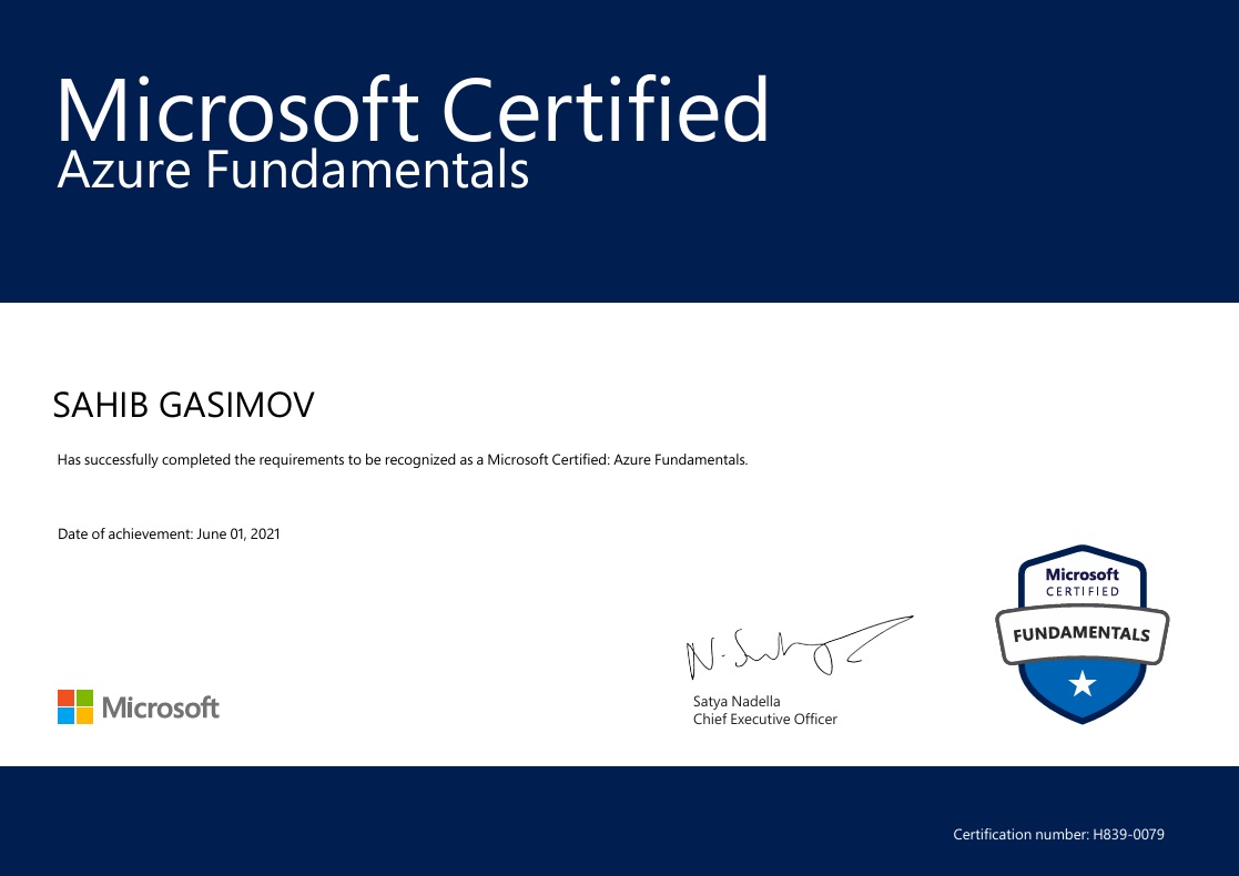 Microsoft Azure, AZ-900