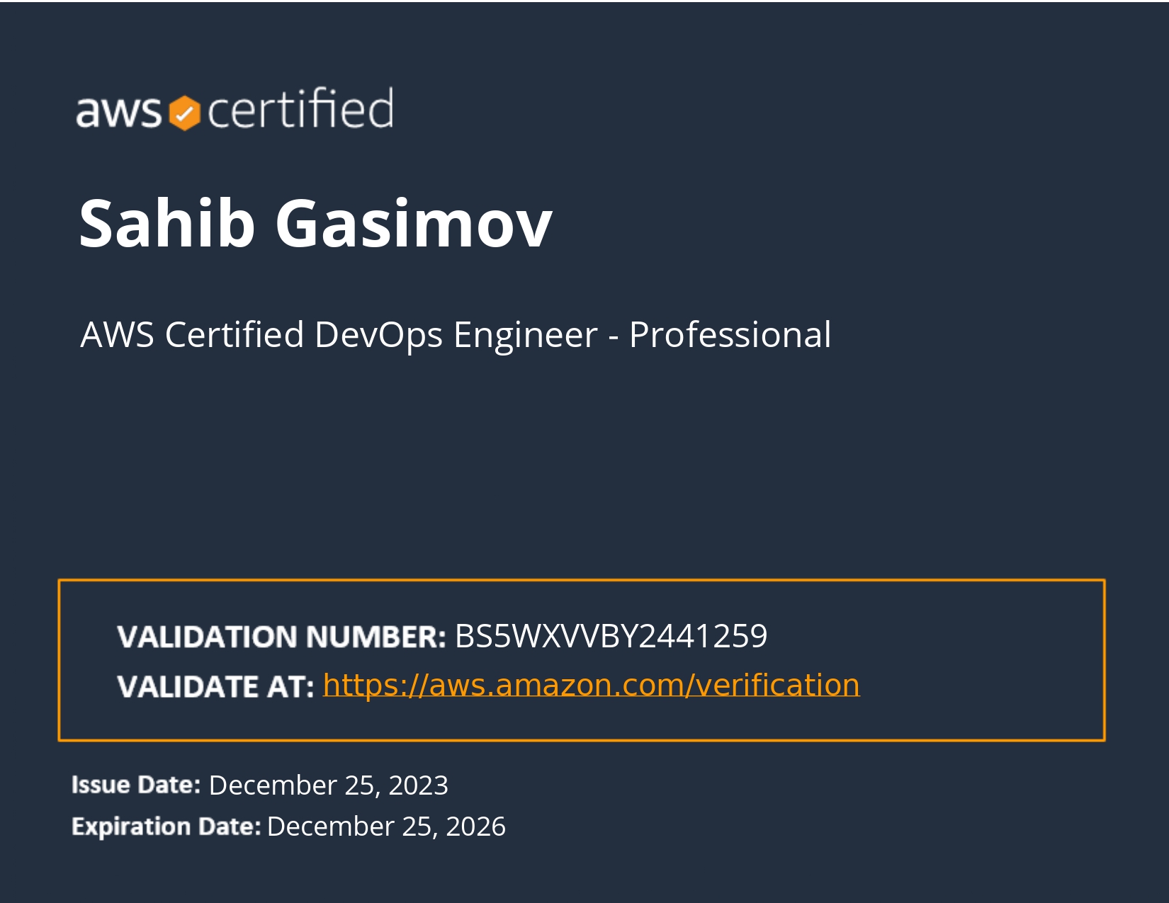 AWS Certified DevOps Engineer - Professional