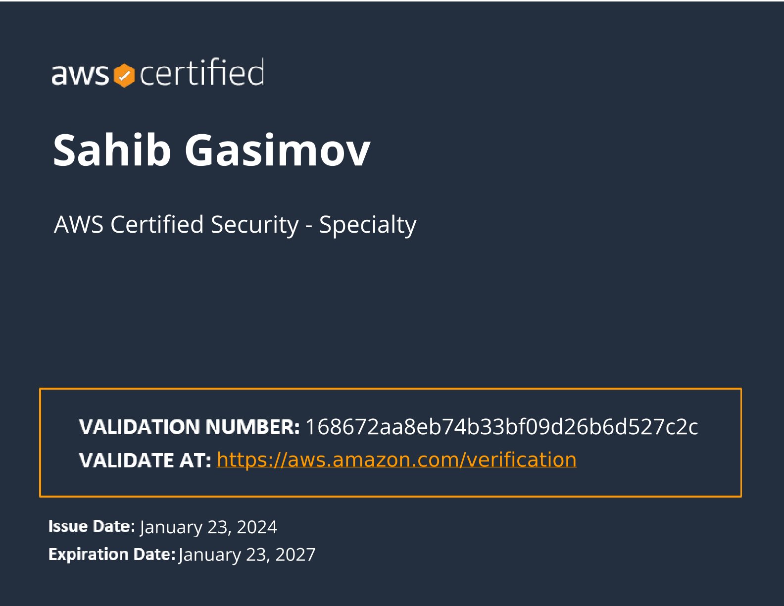AWS Certified Security - Specialty