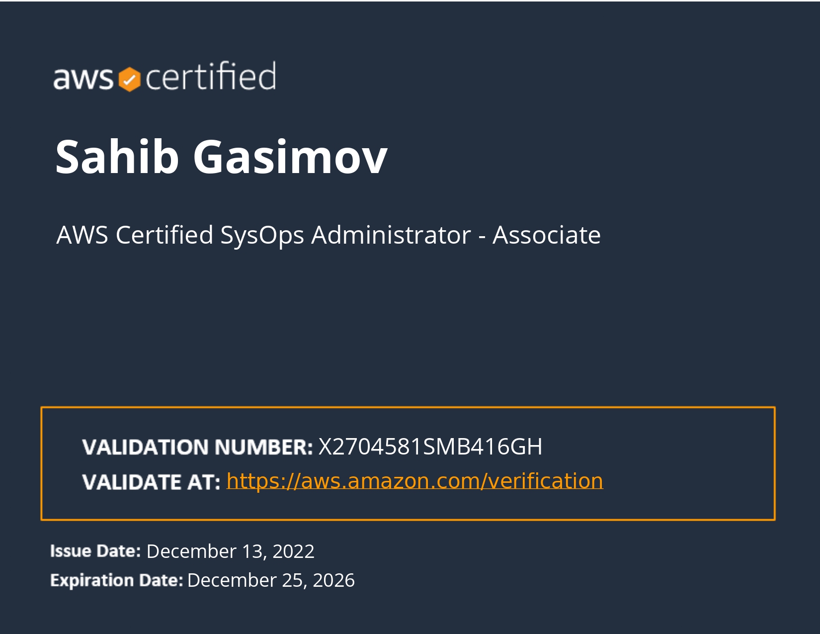 AWS Certified SysOps Administrator - Associate